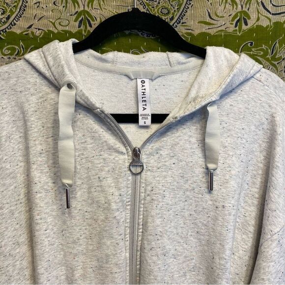 Athleta Heather Gray Speckled Balance Sweatshirt Size Small - Picture 3 of 13